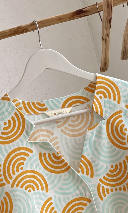 Pure Cotton Floral Printed Comfortable Shirt
