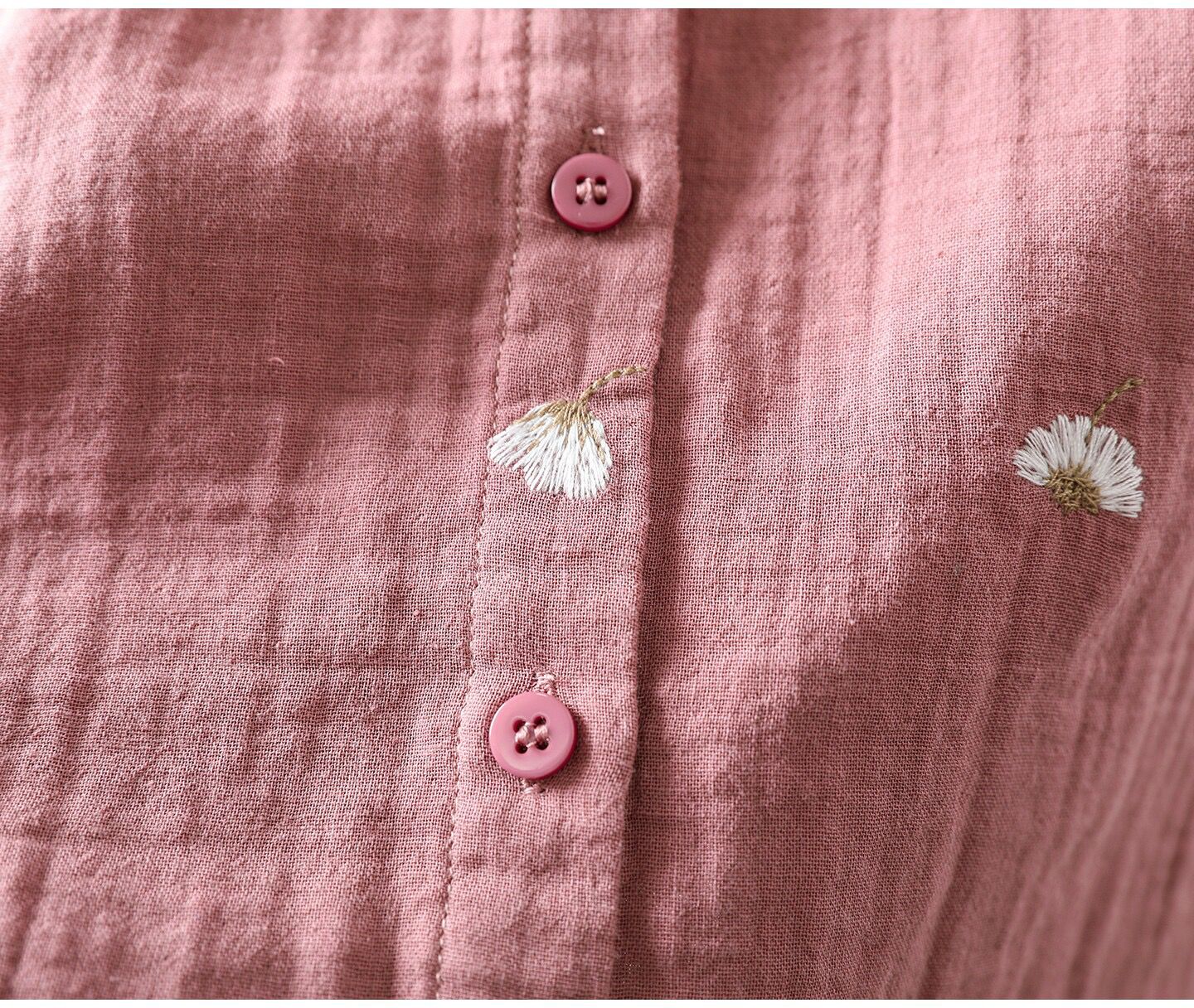 Pure Cotton Embroidered Oversized Shirt for Women