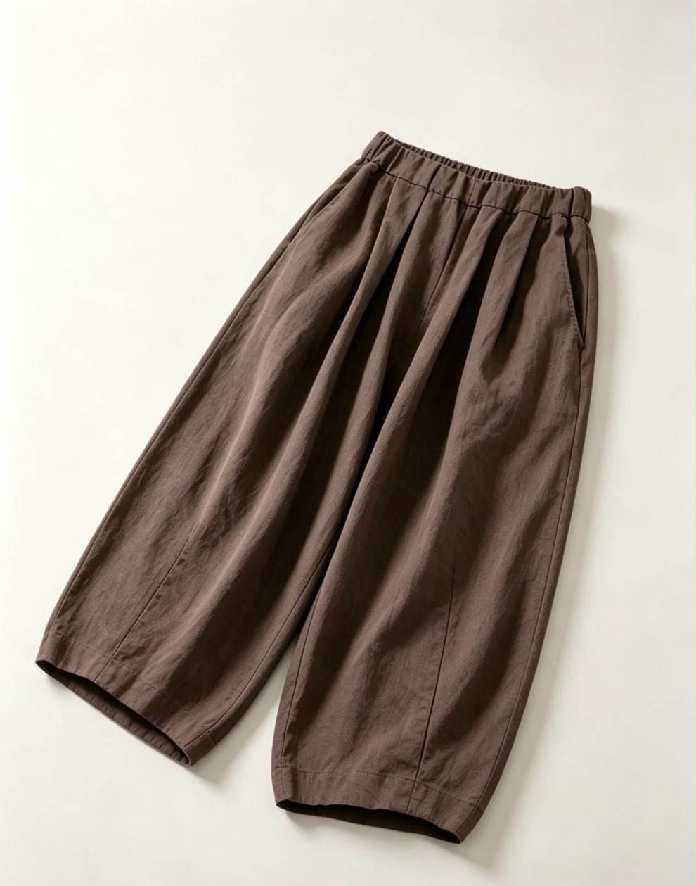 Pure Flex Cotton Casual Drawstring Wide-Leg Trousers For Women