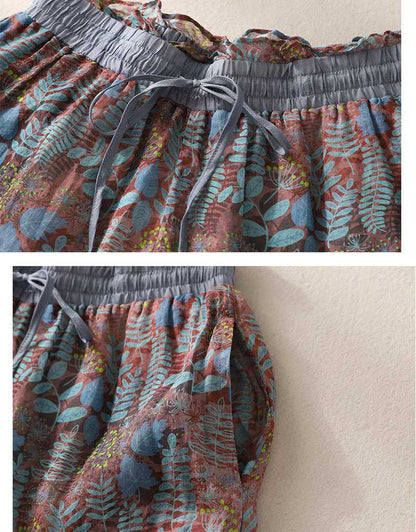 Boho Bloom Women's Pure Flex Cotton Printed Harem Pants