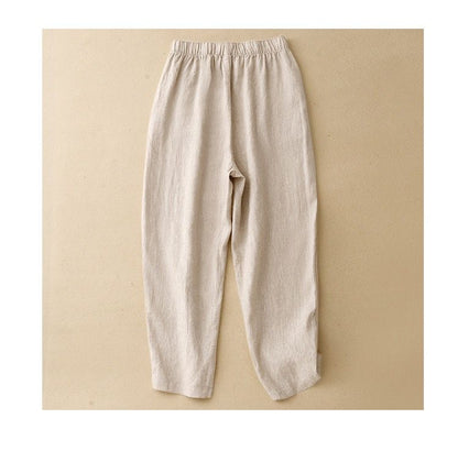 Pure Viscose Linen Women's Relaxed Comfort Pants