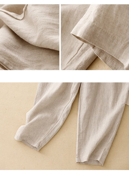 Pure Viscose Linen Women's Relaxed Comfort Pants
