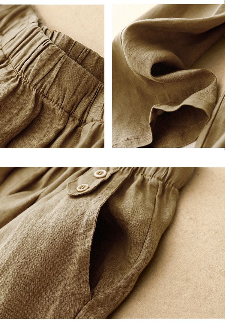 Pure Viscose Linen Women's Relaxed Comfort Pants