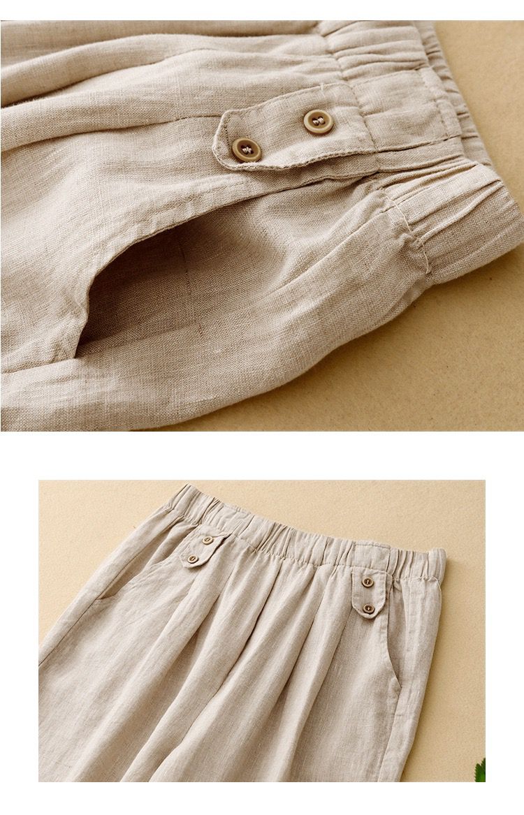 Pure Viscose Linen Women's Relaxed Comfort Pants