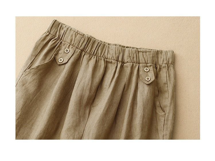 Pure Viscose Linen Women's Relaxed Comfort Pants