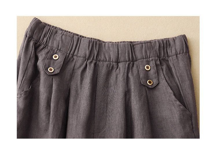 Pure Viscose Linen Women's Relaxed Comfort Pants