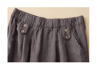 Pure Viscose Linen Women's Relaxed Comfort Pants
