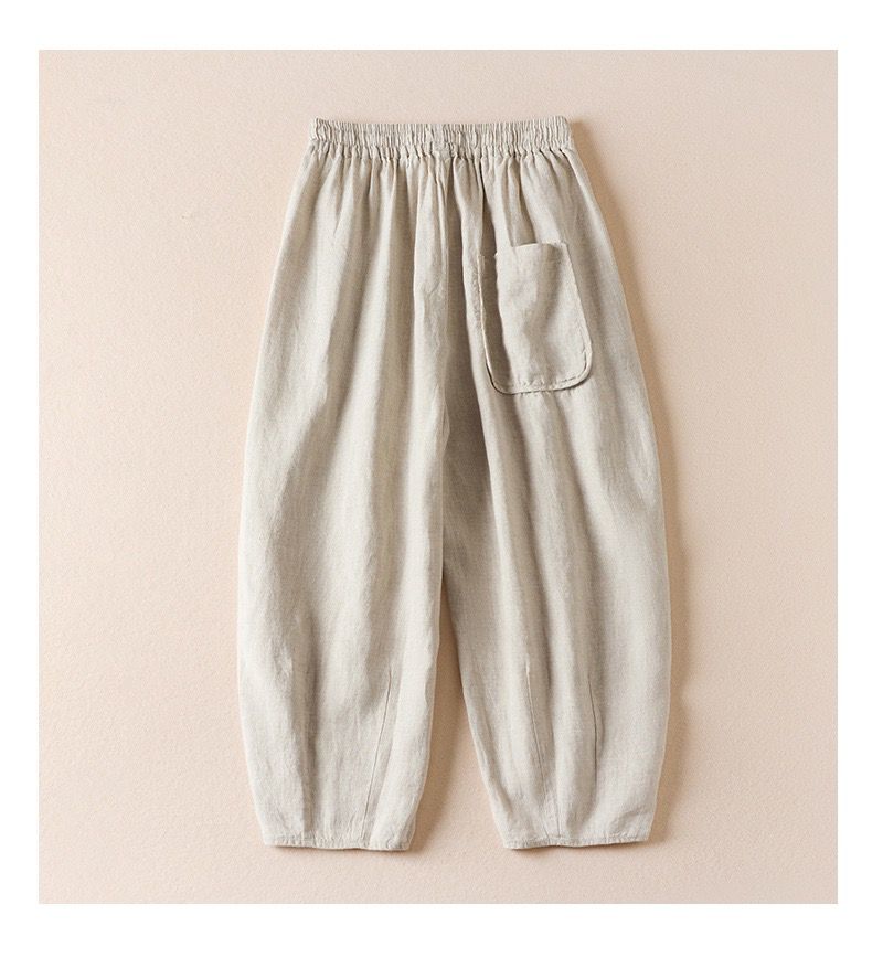 Pure Viscose Linen Women's Relaxed Comfort Pants