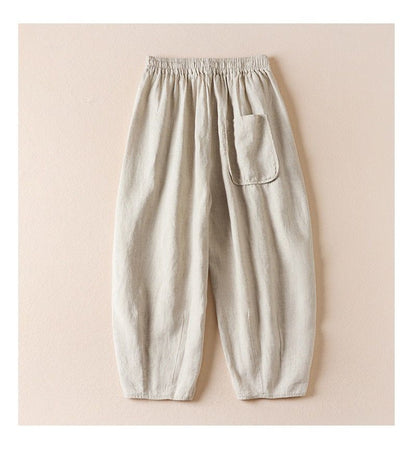 Pure Viscose Linen Women's Relaxed Comfort Pants