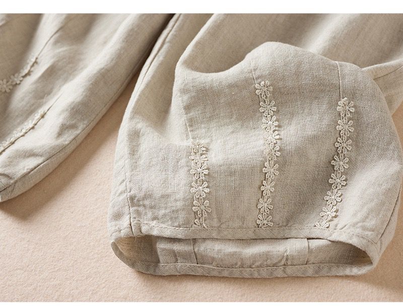 Pure Viscose Linen Women's Relaxed Comfort Pants