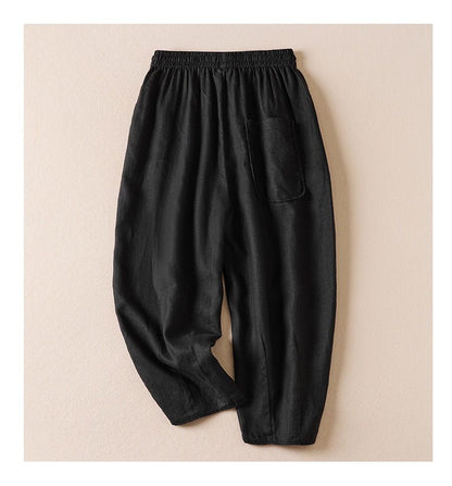 Pure Viscose Linen Women's Relaxed Comfort Pants