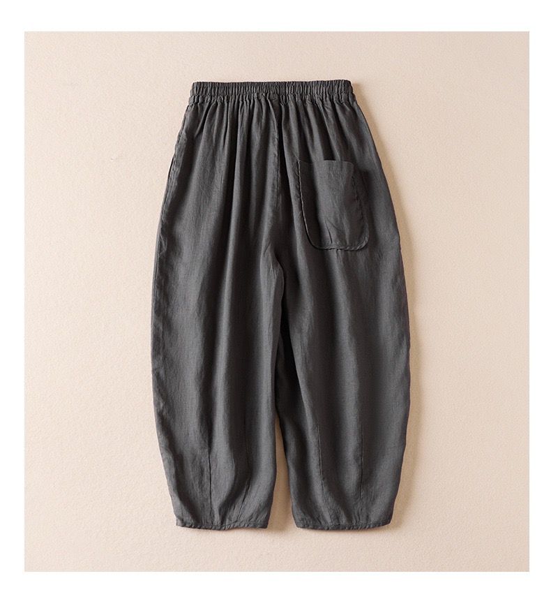 Pure Viscose Linen Women's Relaxed Comfort Pants