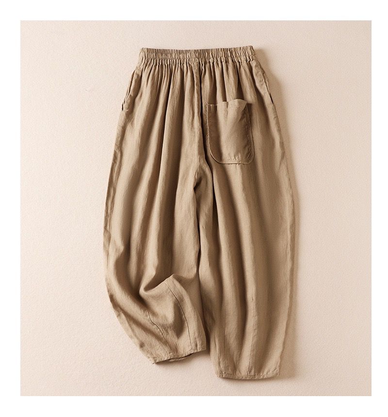 Pure Viscose Linen Women's Relaxed Comfort Pants