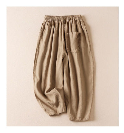 Pure Viscose Linen Women's Relaxed Comfort Pants
