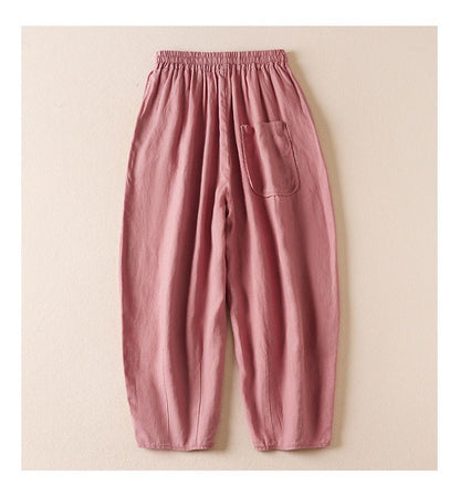 Pure Viscose Linen Women's Relaxed Comfort Pants