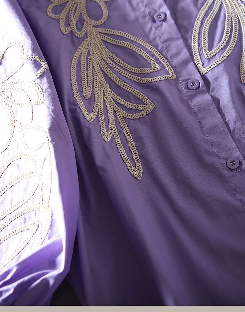 Pure Cotton Embroidered  Shirt