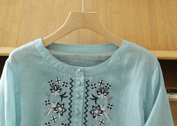 Pure Cotton Embroidered Comfortable Top
