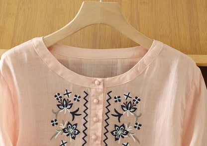 Pure Cotton Embroidered Comfortable Top